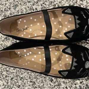 Black cat girls shoes